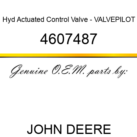 Hyd Actuated Control Valve - VALVEPILOT 4607487