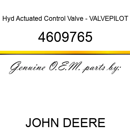 Hyd Actuated Control Valve - VALVEPILOT 4609765