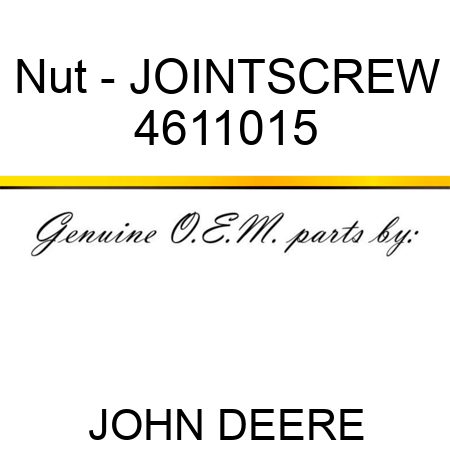 Nut - JOINTSCREW 4611015