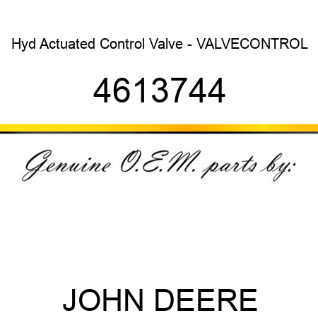 Hyd Actuated Control Valve - VALVECONTROL 4613744