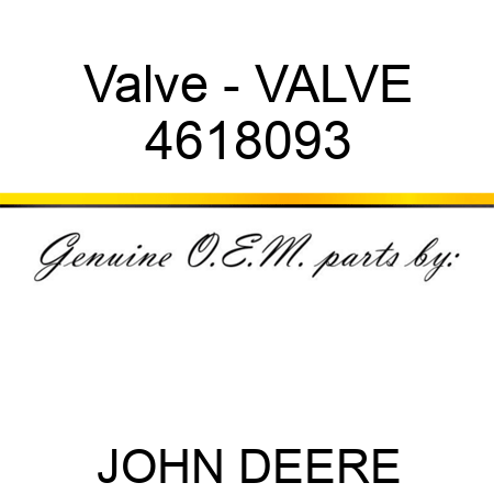 Valve - VALVE 4618093