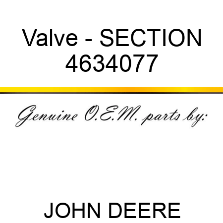 Valve - SECTION 4634077