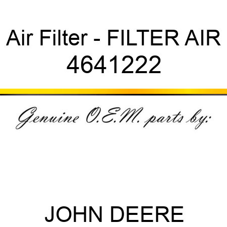 Air Filter - FILTER, AIR 4641222