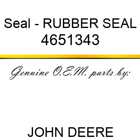 Seal - RUBBER SEAL 4651343