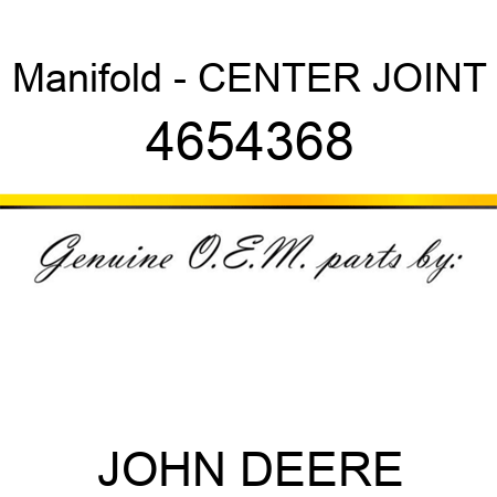 Manifold - CENTER JOINT 4654368