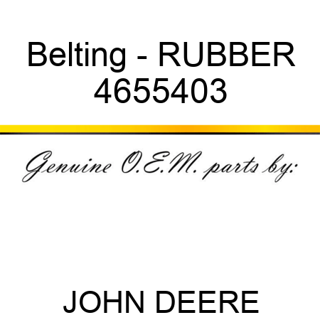 Belting - RUBBER 4655403