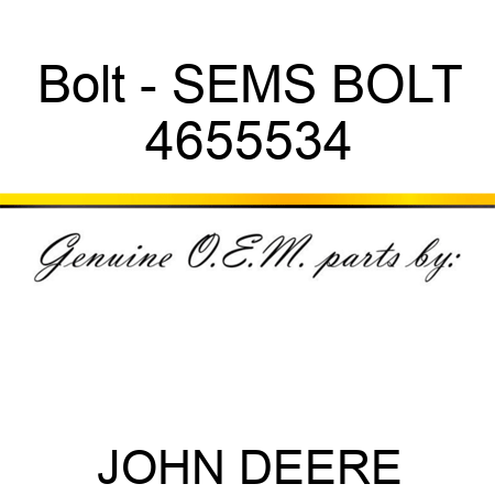 Bolt - SEMS BOLT 4655534