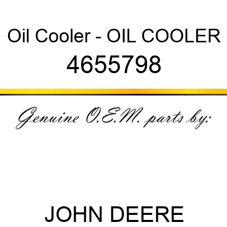 Oil Cooler - OIL COOLER 4655798