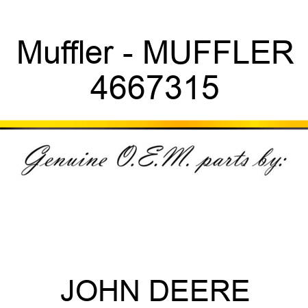 Muffler - MUFFLER 4667315