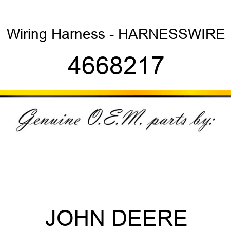 Wiring Harness - HARNESSWIRE 4668217