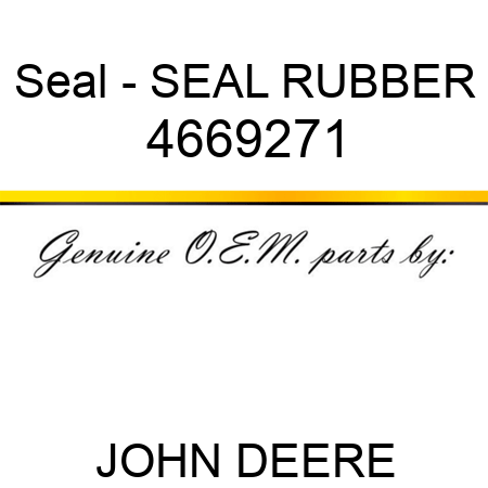 Seal - SEAL, RUBBER 4669271