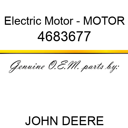 Electric Motor - MOTOR 4683677
