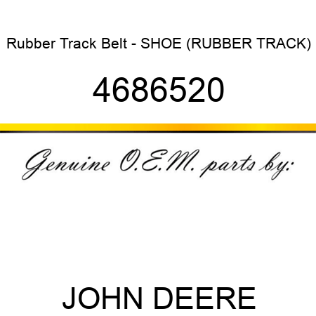 Rubber Track Belt - SHOE (RUBBER TRACK) 4686520