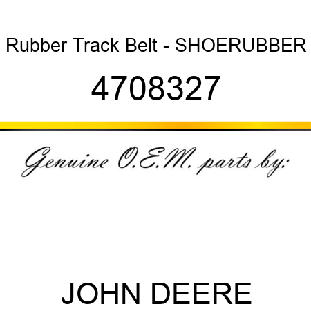 Rubber Track Belt - SHOERUBBER 4708327