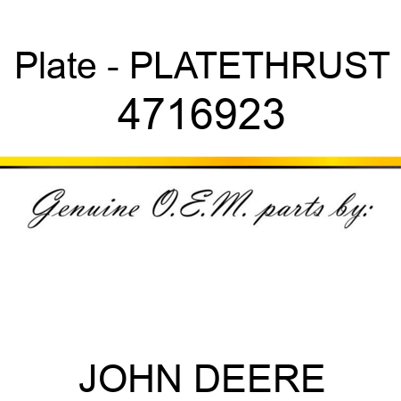 Plate - PLATETHRUST 4716923