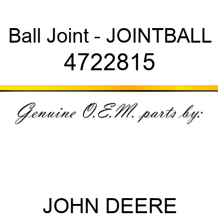 Ball Joint - JOINTBALL 4722815