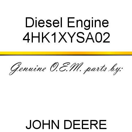 Diesel Engine 4HK1XYSA02