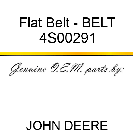 Flat Belt - BELT 4S00291