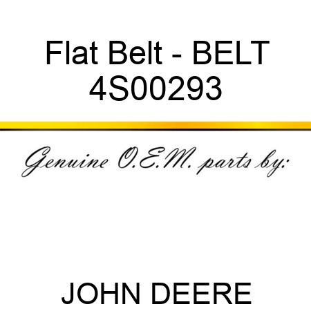 Flat Belt - BELT 4S00293