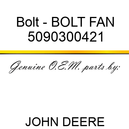 Bolt - BOLT, FAN 5090300421