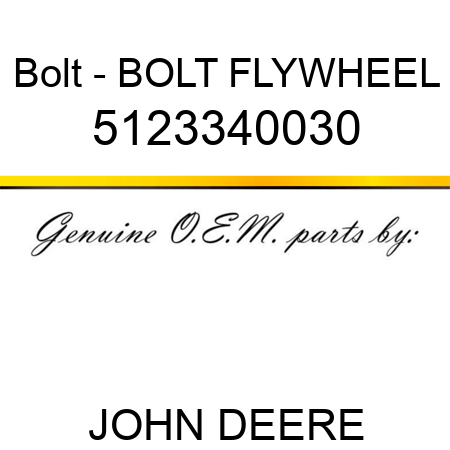 Bolt - BOLT, FLYWHEEL 5123340030