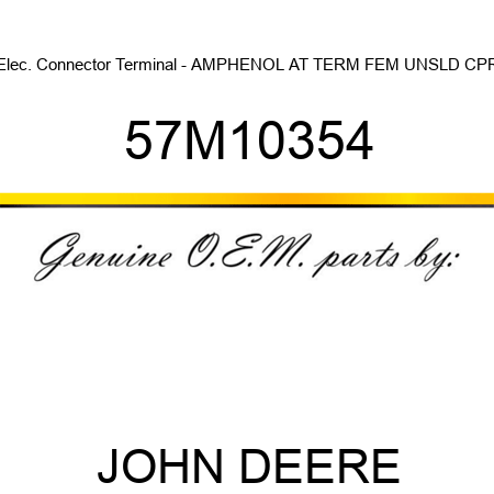 Elec. Connector Terminal - AMPHENOL AT TERM FEM UNSLD CPR 57M10354