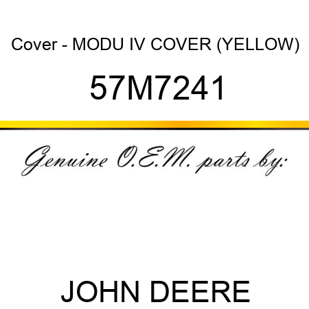Cover - MODU IV COVER (YELLOW) 57M7241