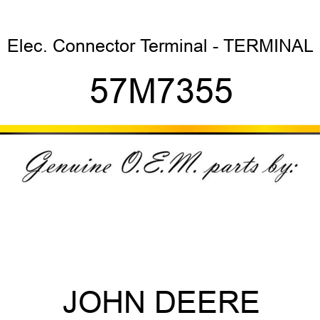 Elec. Connector Terminal - TERMINAL 57M7355