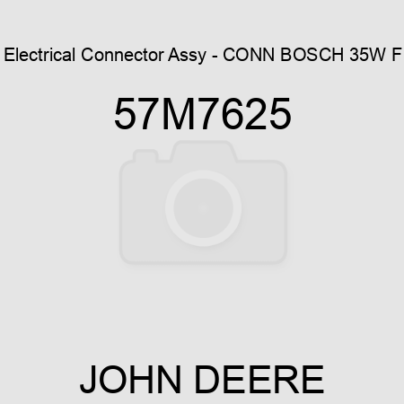 Electrical Connector Assy - CONN BOSCH 35W F 57M7625