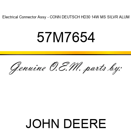 Electrical Connector Assy - CONN DEUTSCH HD30 14W MS SILVR ALUM 57M7654