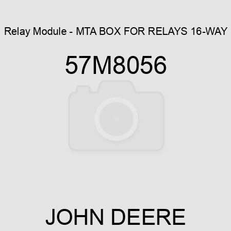 Relay Module - MTA BOX FOR RELAYS 16-WAY 57M8056