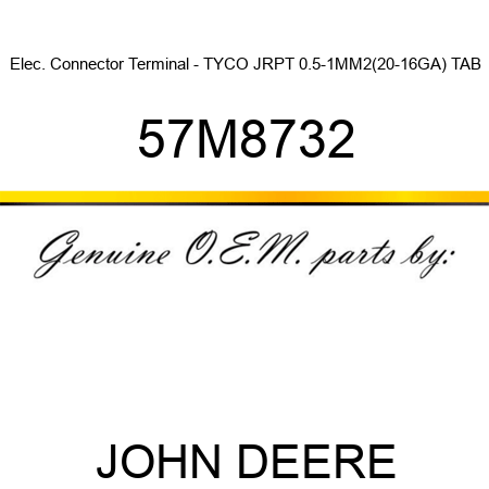 Elec. Connector Terminal - TYCO JRPT 0.5-1MM2(20-16GA) TAB 57M8732