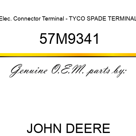 Elec. Connector Terminal - TYCO SPADE TERMINAL 57M9341