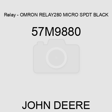 Relay - OMRON RELAY,280 MICRO SPDT BLACK 57M9880