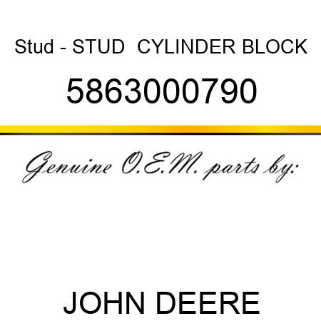 Stud - STUD,  CYLINDER BLOCK 5863000790