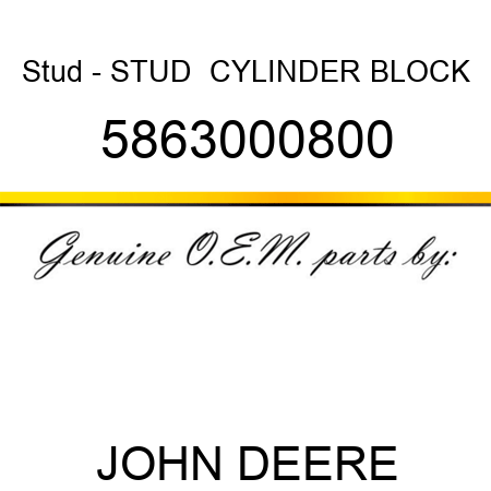 Stud - STUD,  CYLINDER BLOCK 5863000800