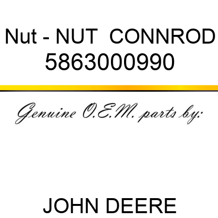 Nut - NUT,  CONNROD 5863000990