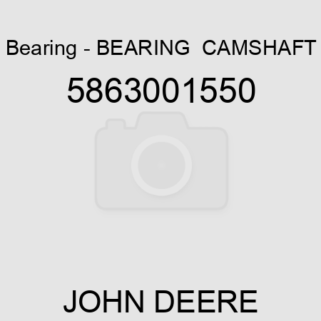 Bearing - BEARING,  CAMSHAFT 5863001550