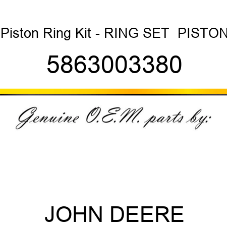 Piston Ring Kit - RING SET,  PISTON 5863003380