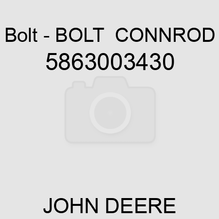 Bolt - BOLT,  CONNROD 5863003430