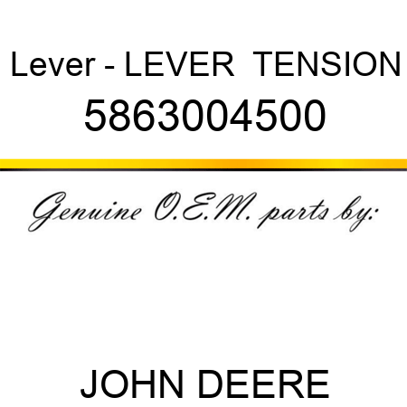 Lever - LEVER,  TENSION 5863004500