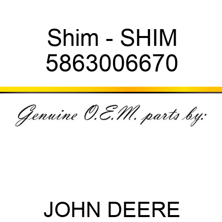 Shim - SHIM 5863006670