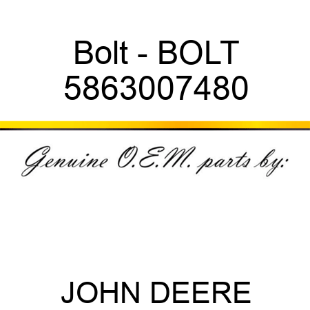 Bolt - BOLT 5863007480