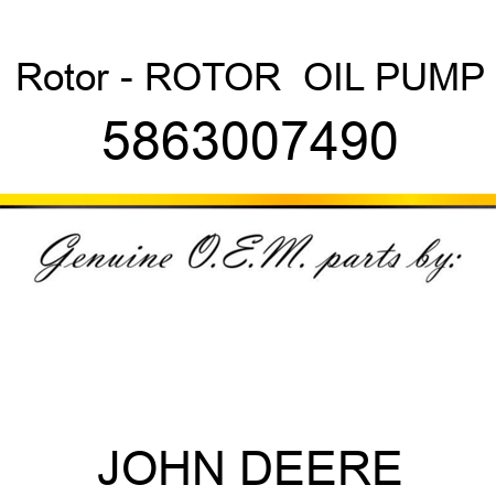 Rotor - ROTOR,  OIL PUMP 5863007490