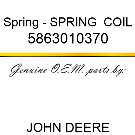 Spring - SPRING,  COIL 5863010370