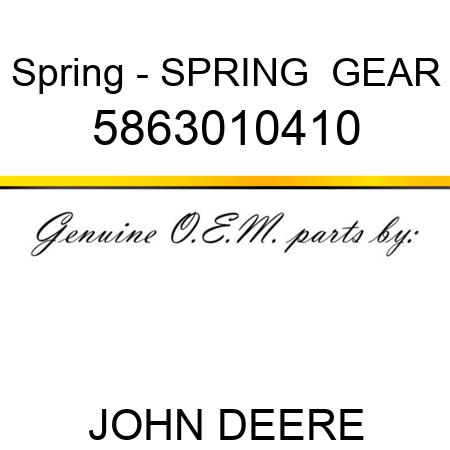 Spring - SPRING,  GEAR 5863010410