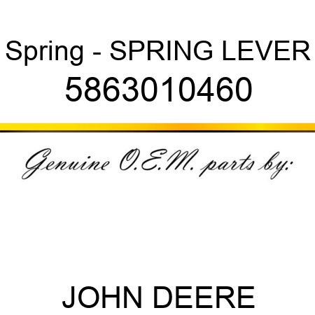 Spring - SPRING, LEVER 5863010460