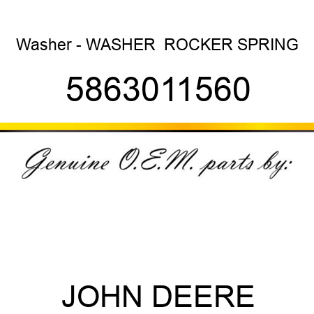 Washer - WASHER,  ROCKER SPRING 5863011560