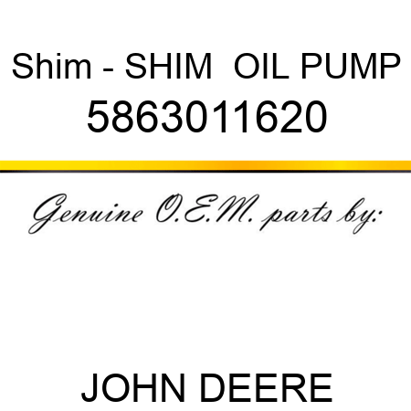 Shim - SHIM,  OIL PUMP 5863011620