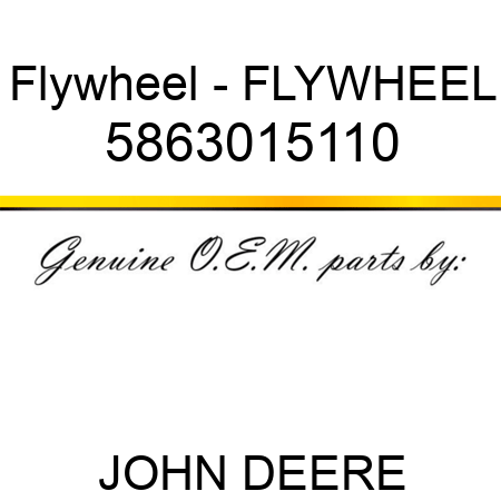 Flywheel - FLYWHEEL 5863015110